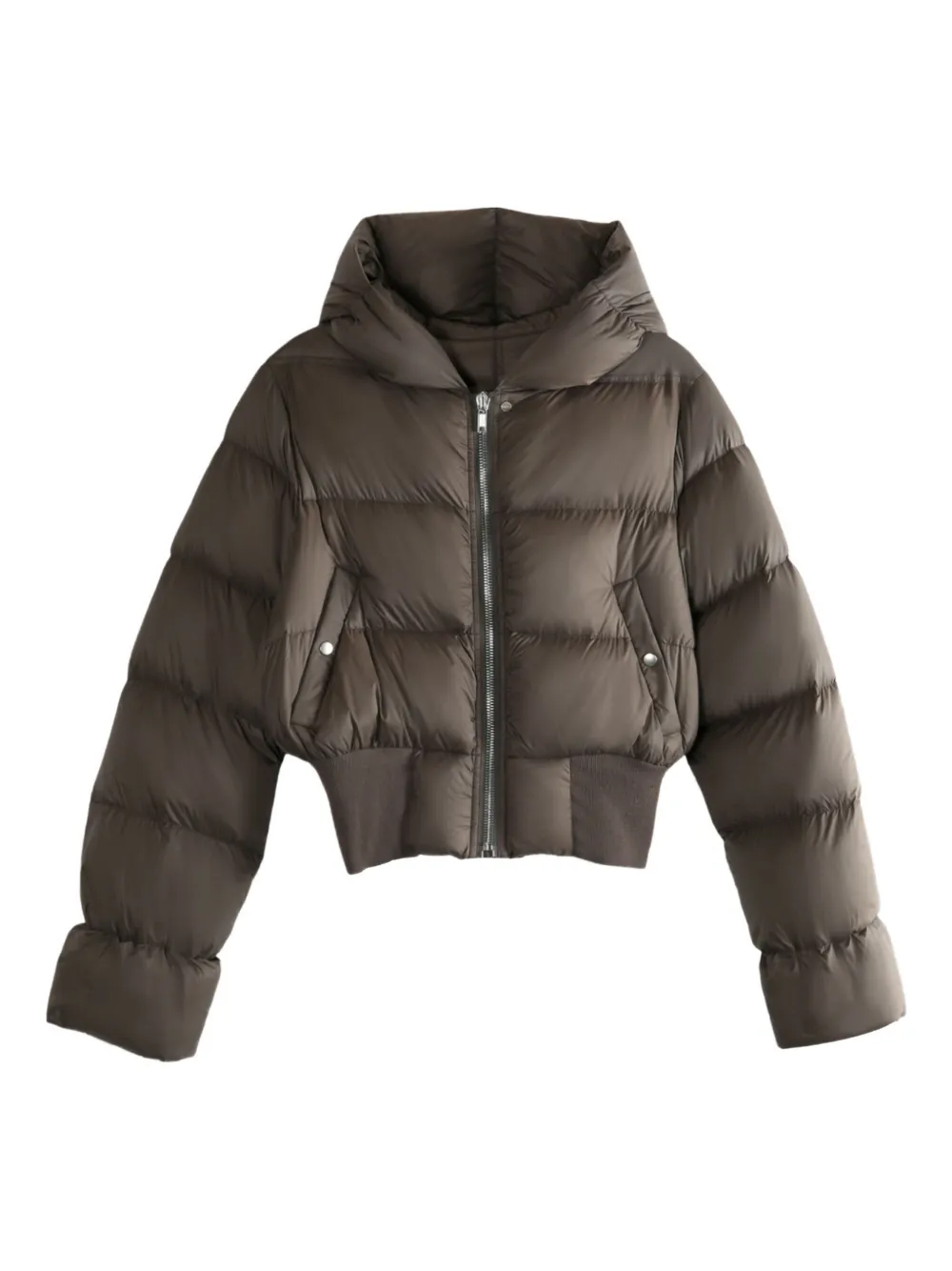 Rick Owens hooded puffer jacket Grijs