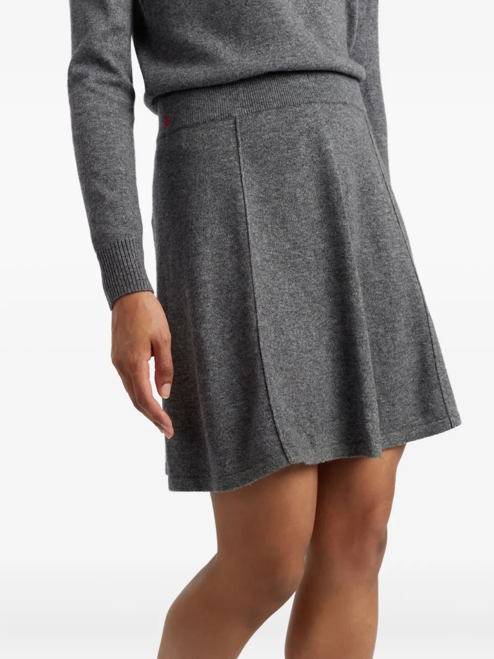 Chinti & Parker Cashmere-blend Skirt In Gray