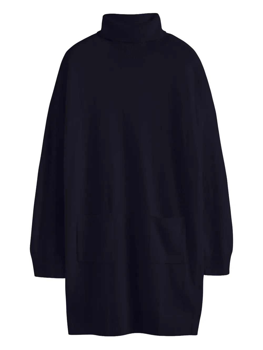 Chinti & Parker タートルネック パッチポケット ドレス - ブルー