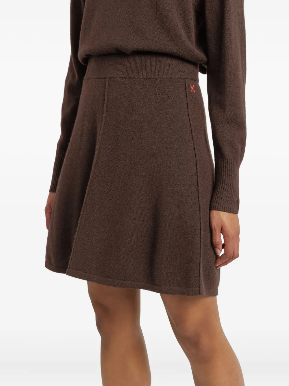 Chinti & Parker Cashmere-blend Skirt In Brown