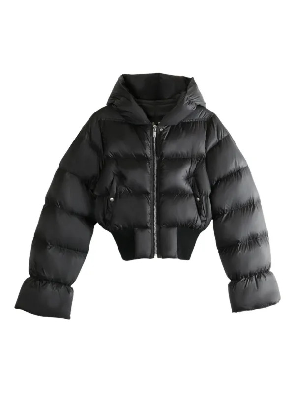 Rick Owens Hooded Puffer Jacket | ブラック | FARFETCH JP