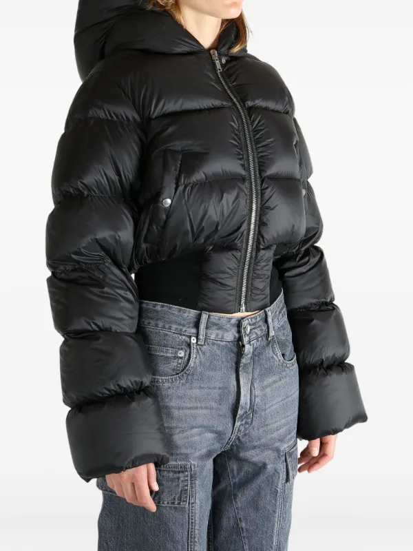 Rick Owens Hooded Puffer Jacket | ブラック | FARFETCH JP