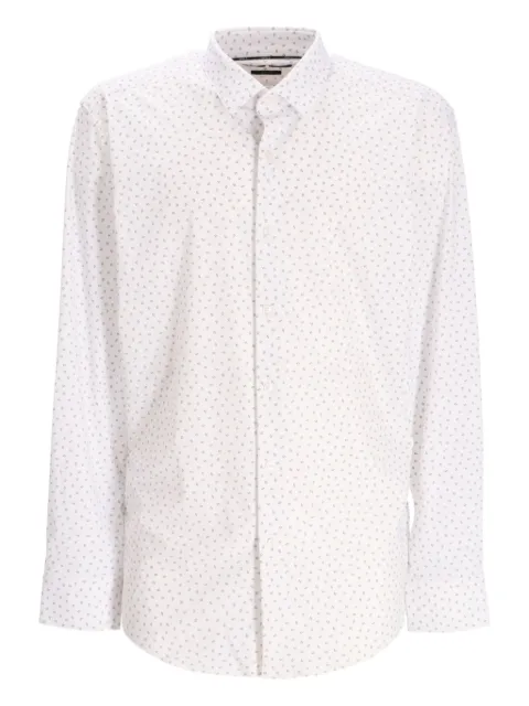 BOSS micro-pattern long-sleeve shirt