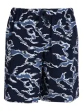 Kenzo ocean camo-print cotton shorts - Blue