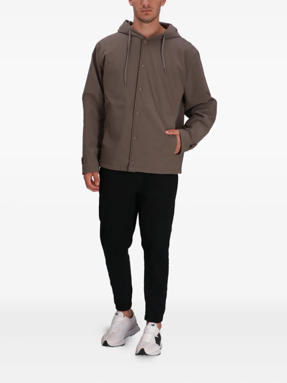 Herno Jack met capuchon en knoopsluiting Bruin
