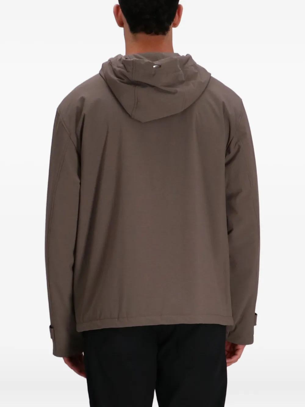 Herno Jack met capuchon en knoopsluiting Bruin