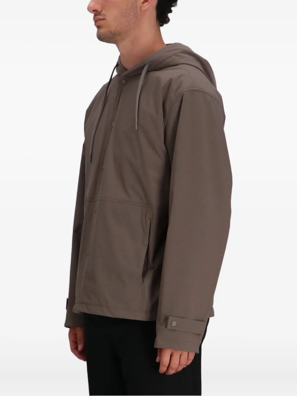 Herno Jack met capuchon en knoopsluiting Bruin