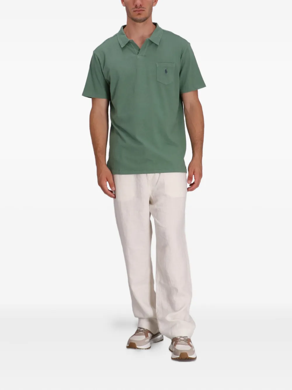 Polo Ralph Lauren Poloshirt met zak en korte mouwen Groen