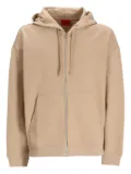 HUGO hooded zip-up sweatshirt - Neutrals