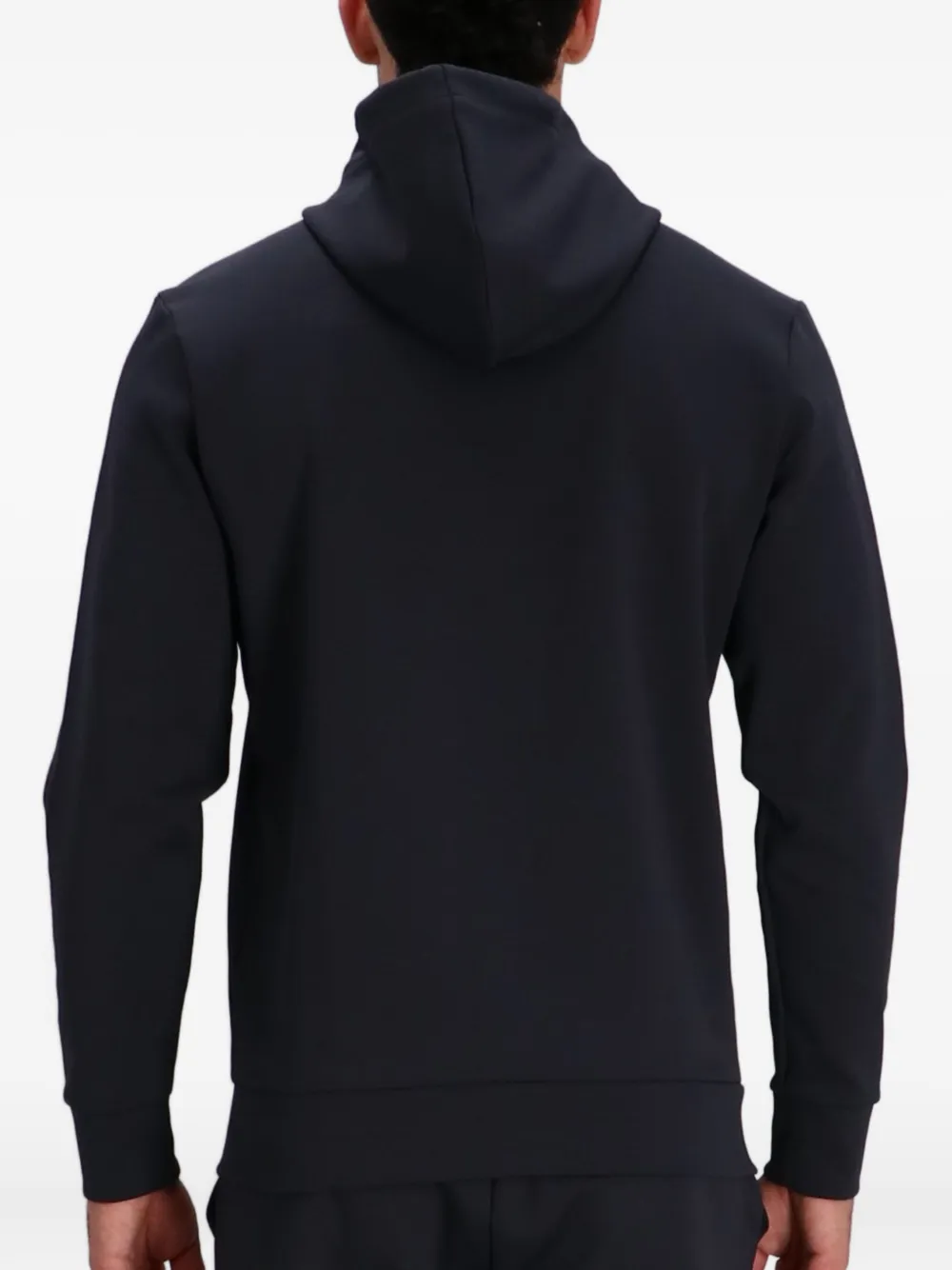 Hugo Boss Logo-band Hooded Sweatshirt In Black