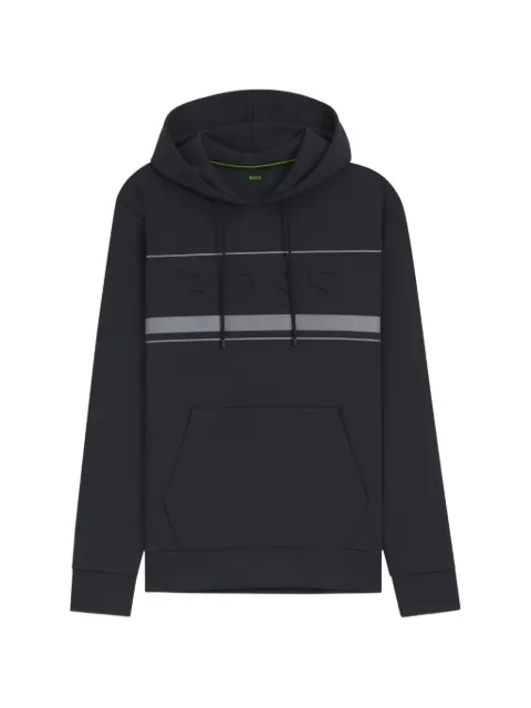 BOSS logo-band hooded sweatshirt