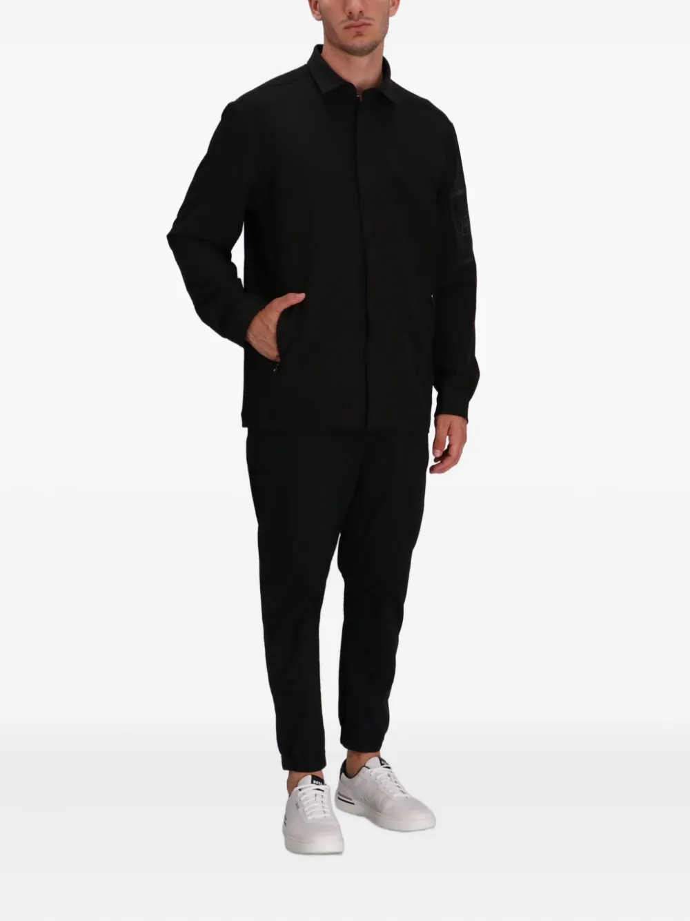 BOSS Shirtjack met zakdetail Zwart
