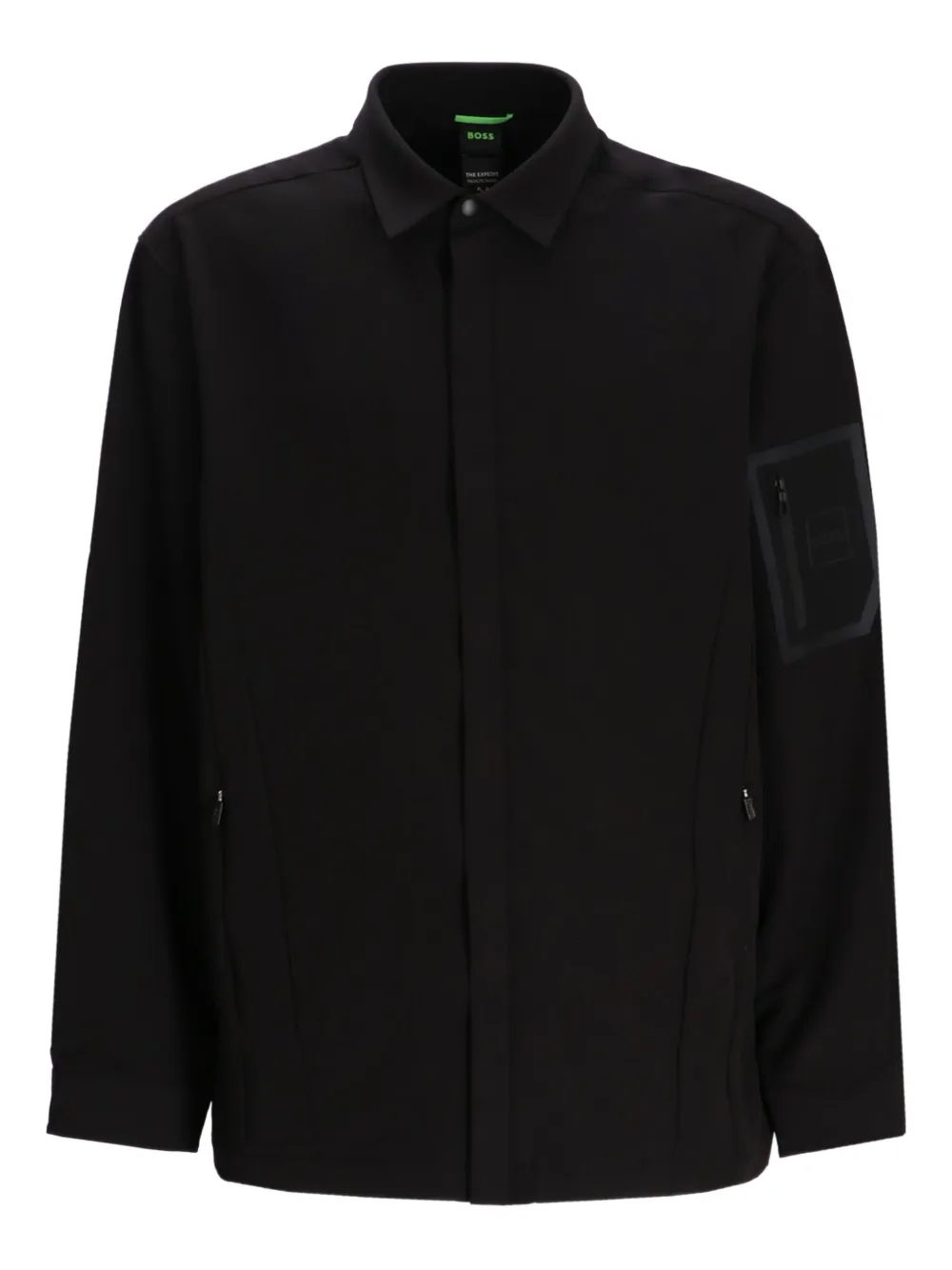 BOSS Shirtjack met zakdetail Zwart