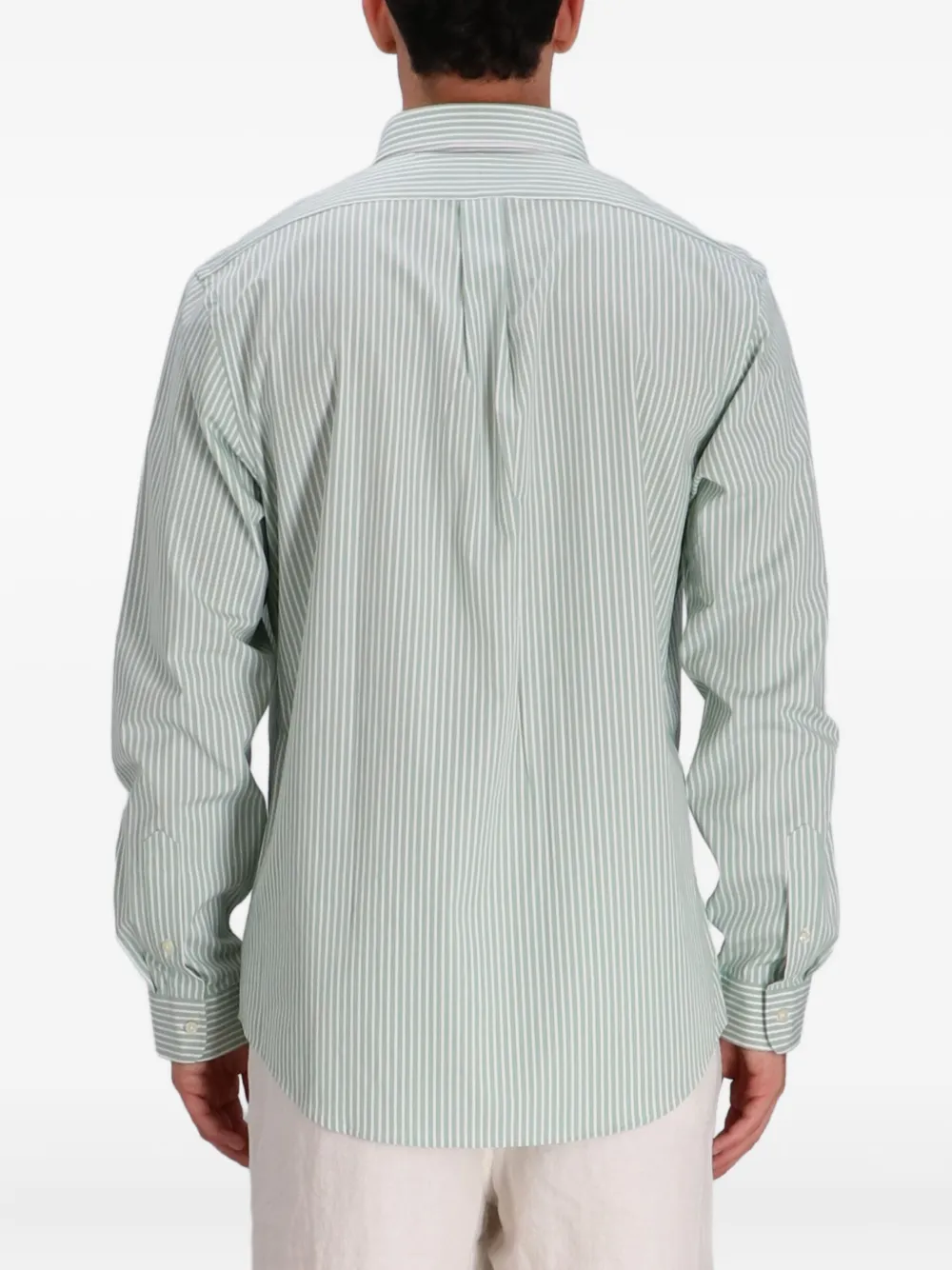Polo Ralph Lauren striped-pattern cotton shirt Groen
