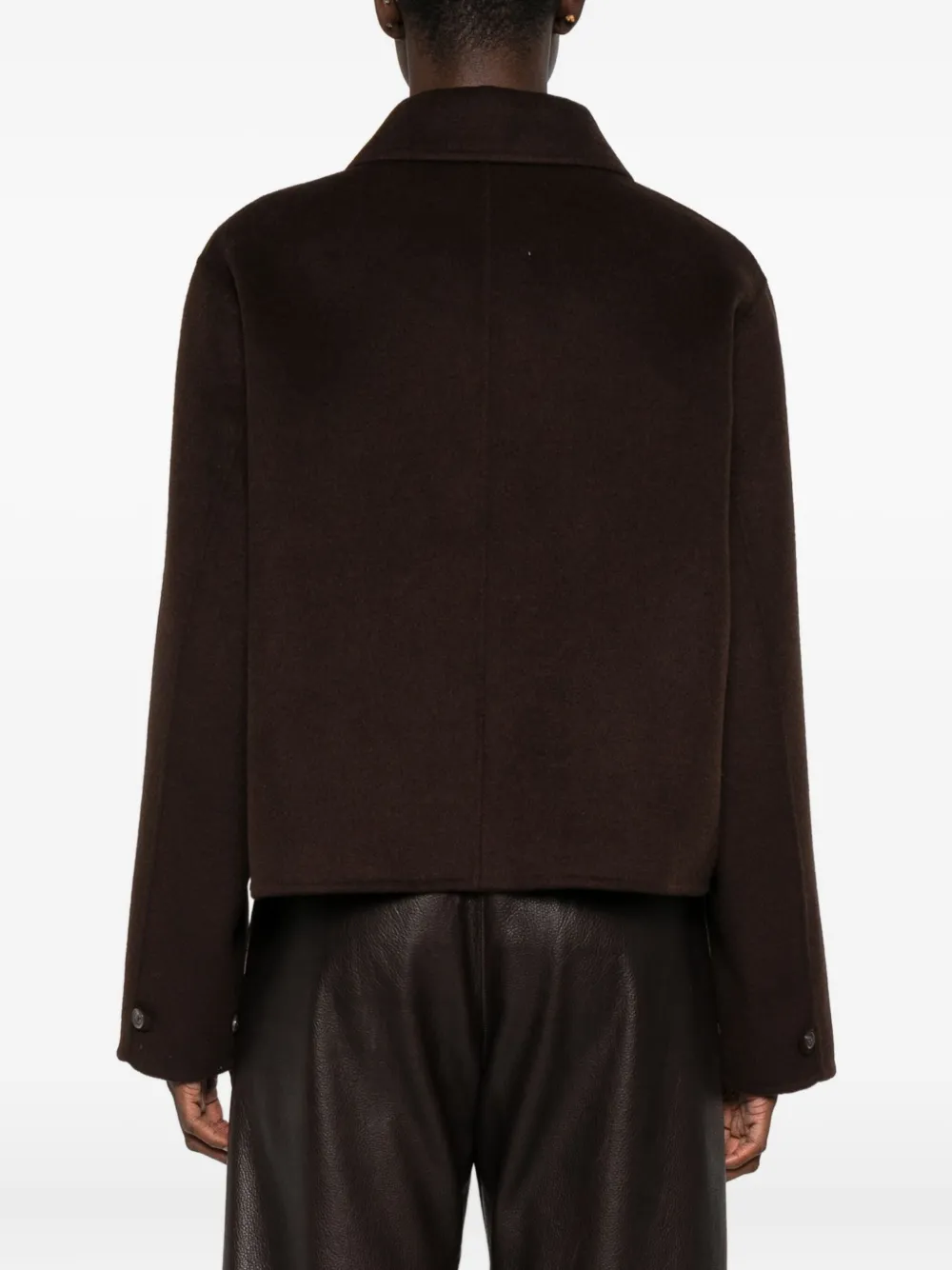 Ottod'ame Button-fastening Patch-pocket Jacket In Brown