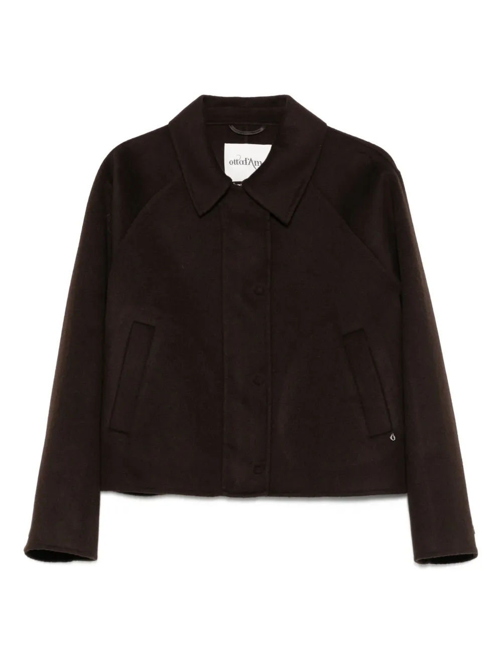 Ottod'ame Button-fastening Patch-pocket Jacket In Brown