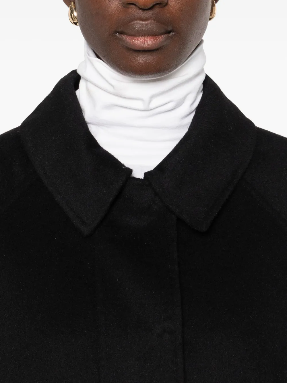 Ottod'ame Button-fastening Short Jacket In Black