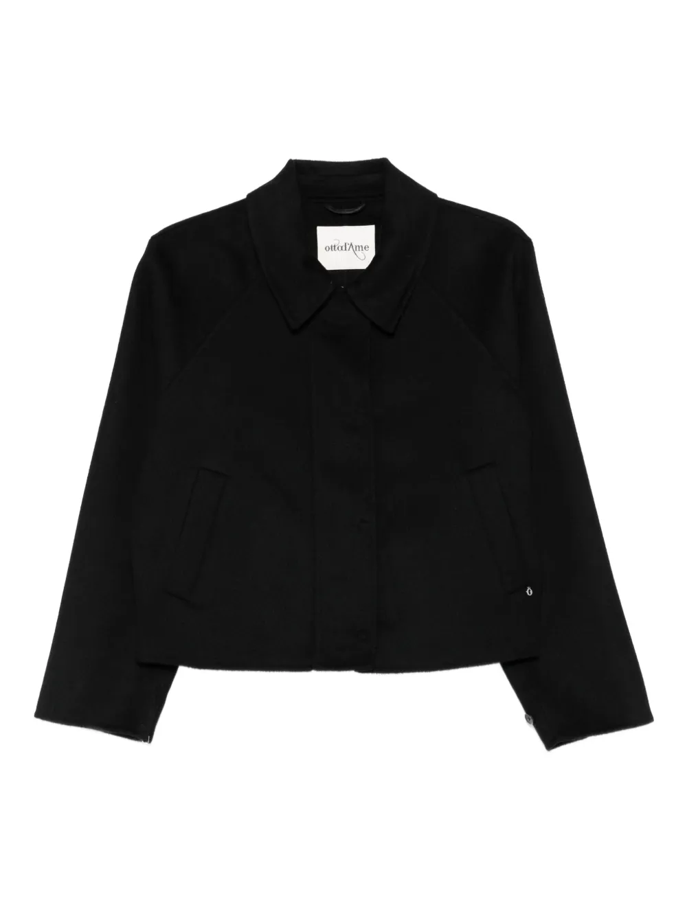 Ottod'ame Button-fastening Short Jacket In Black