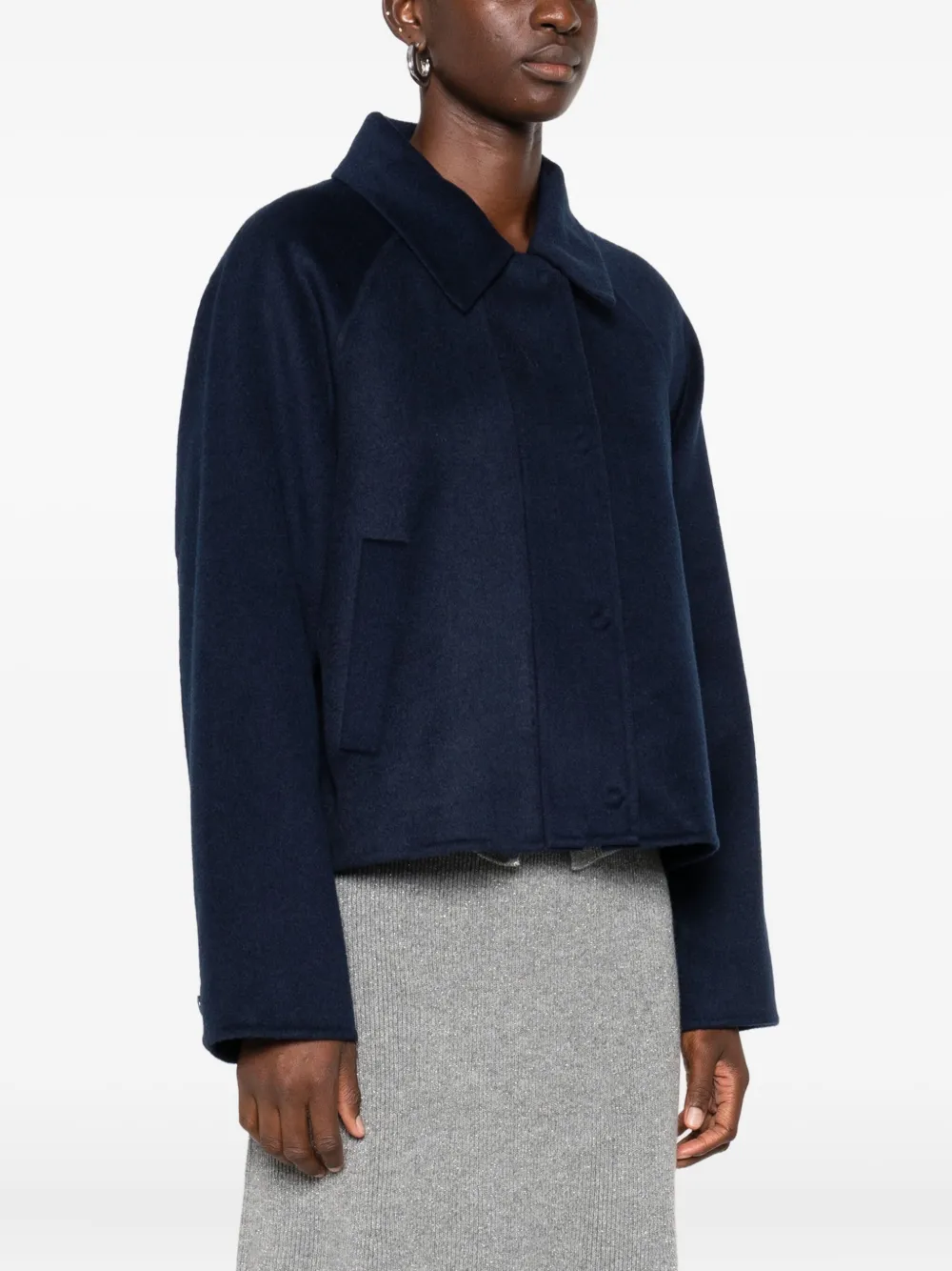 Ottod'Ame Kort jack met raglan mouwen Blauw