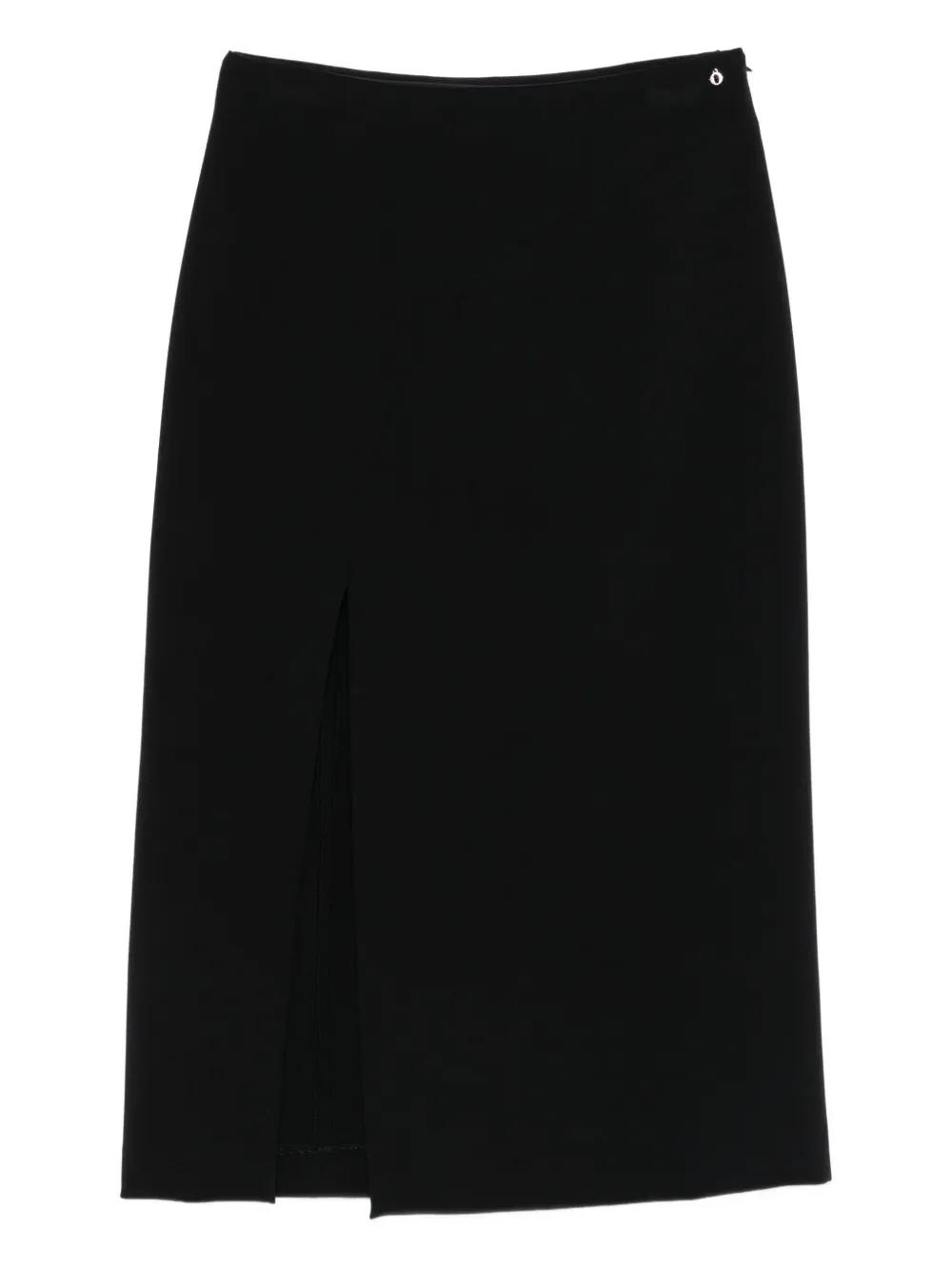 pleated split skirt