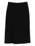 Ottod'Ame pleated split skirt - Black