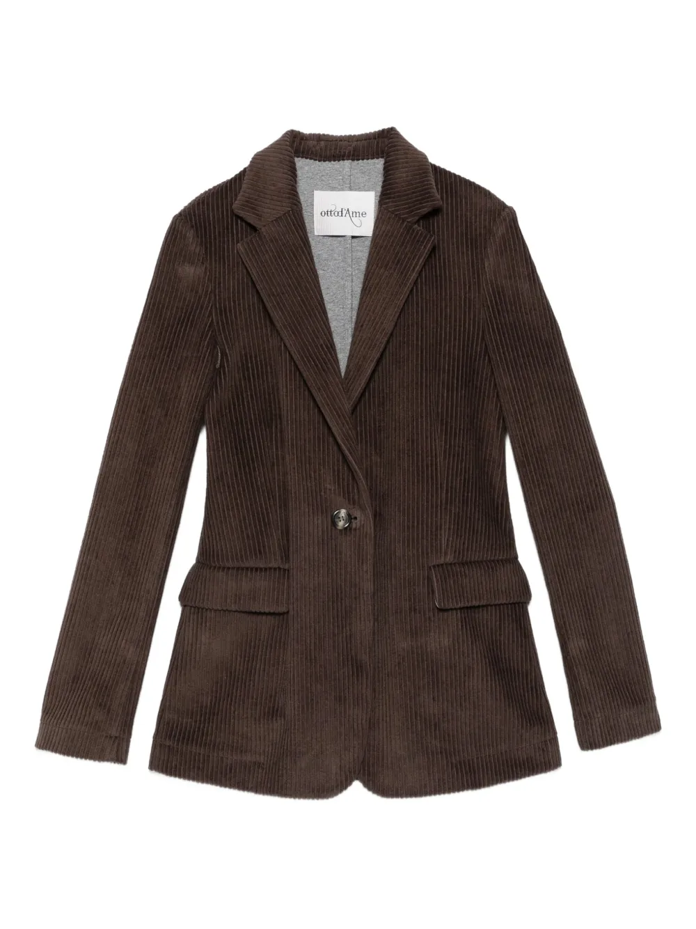 Ottod'Ame corduroy single-breasted jacket | Brown | Image 1