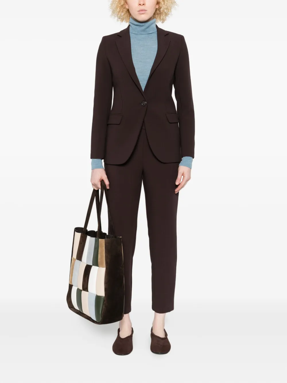 Ottod'ame Single-breasted Notched-lapel Jacket In Brown