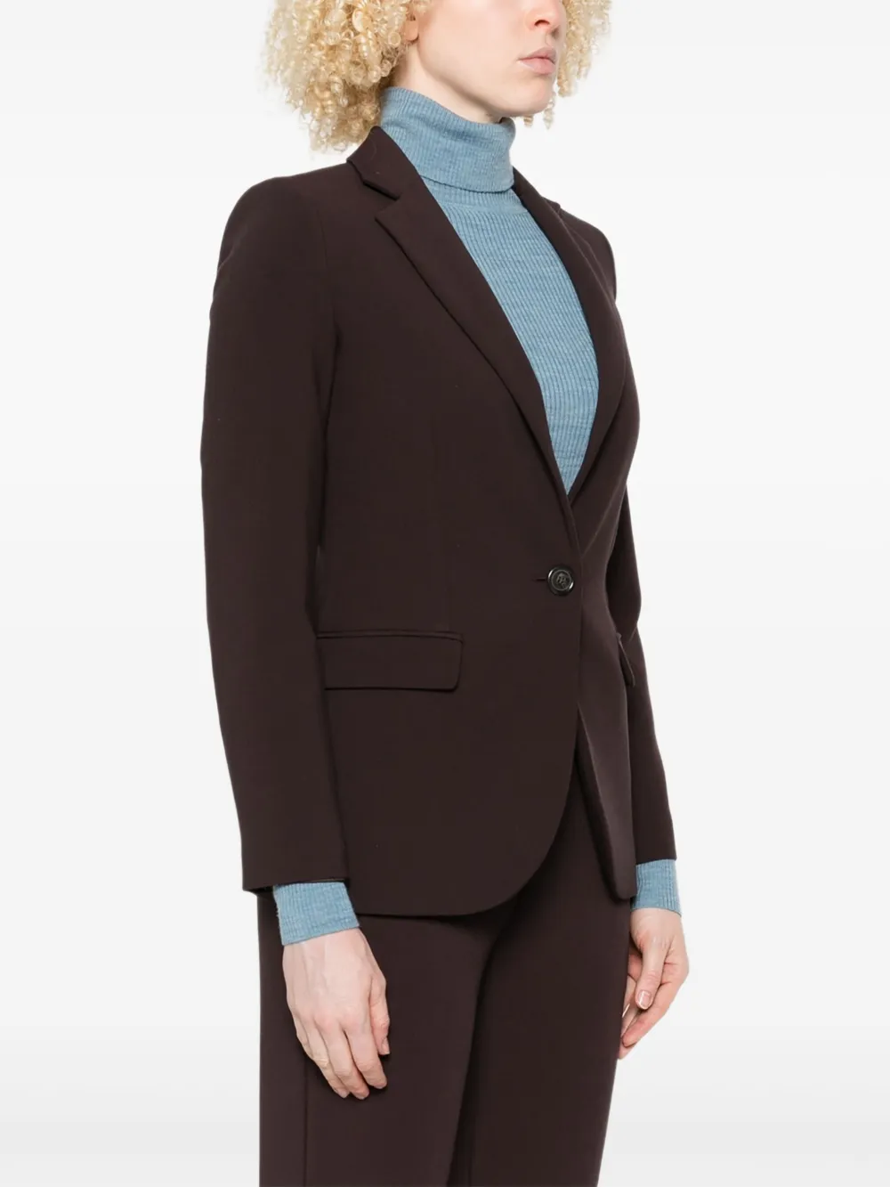 Ottod'ame Single-breasted Notched-lapel Jacket In Brown