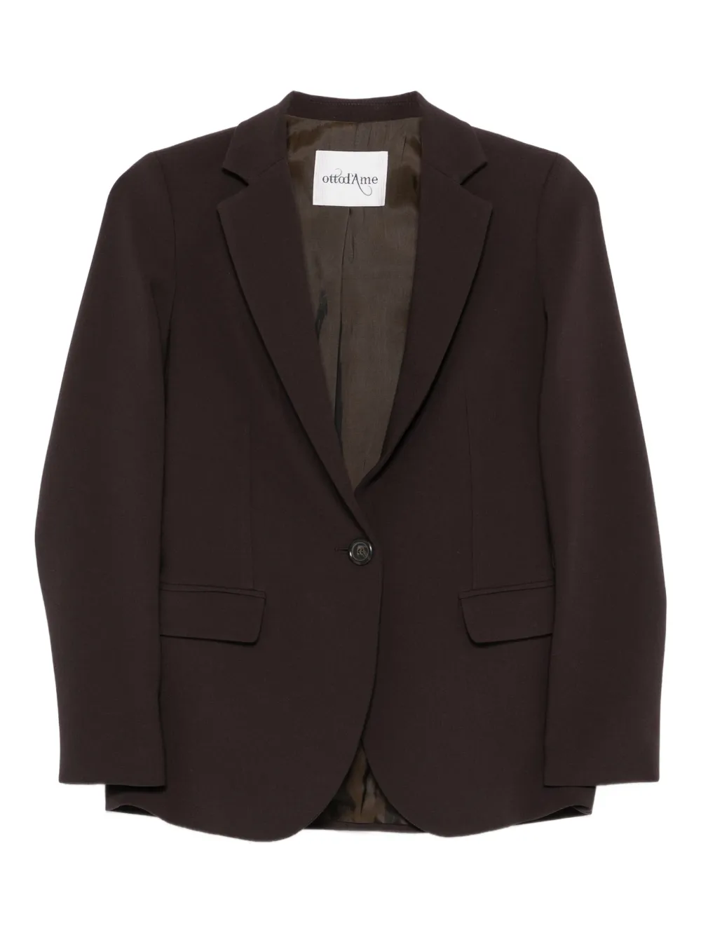 Ottod'ame Single-breasted Notched-lapel Jacket In Brown