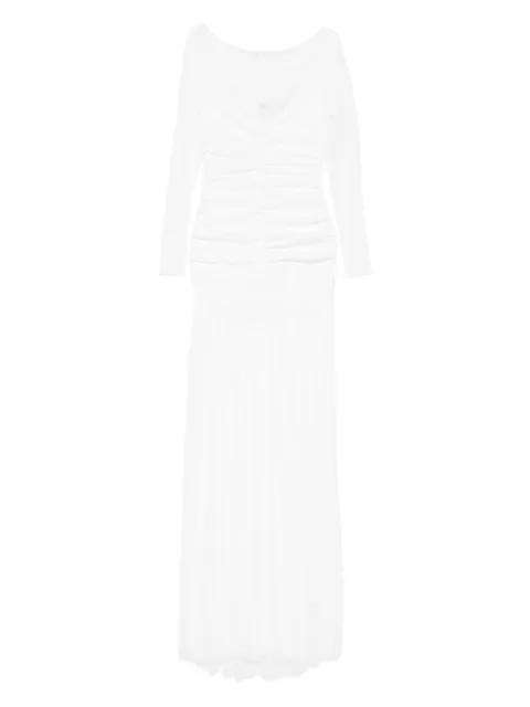 Atu Body Couture long-sleeve gathered maxi dress