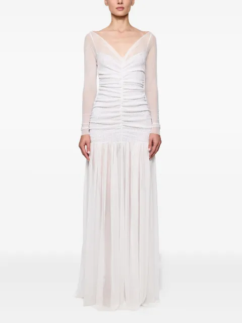 Atu Body Couture long-sleeve gathered maxi dress