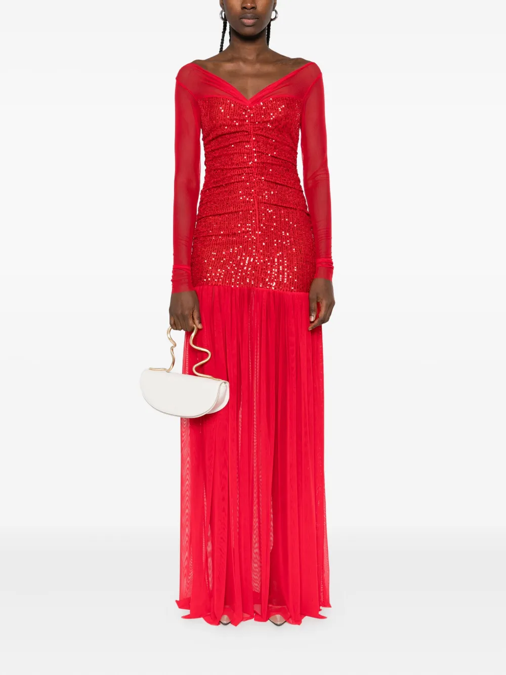 Atu Body Couture sequin-embellished mesh maxi dress - Rood