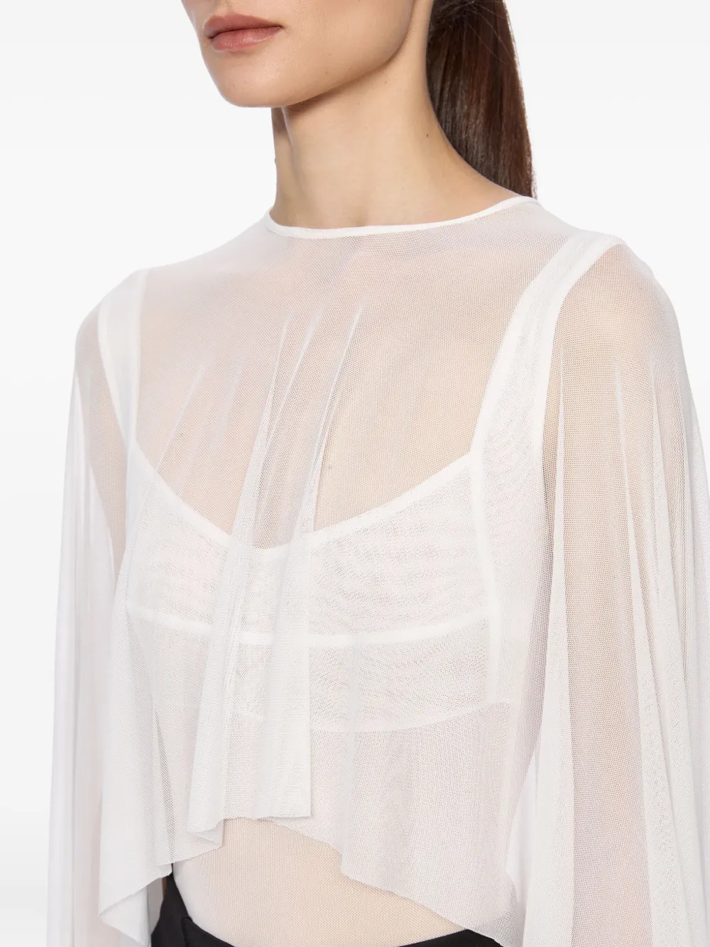 Atu Body Couture Mesh body en cape Wit