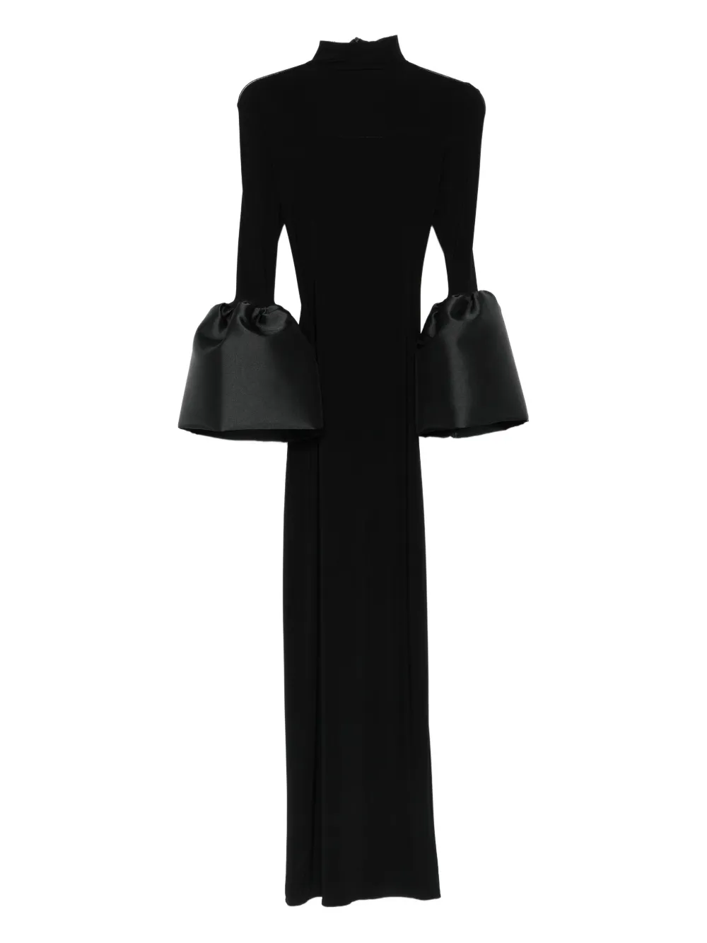 Atu Body Couture mock-neck bell-sleeve midi dress Zwart