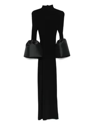 アトゥ ボディ クチュール Atu Body Couture リボンディティール トップス ブラウス 長袖 ハイネック S 白 ホワイト /MI ■OS レディース アトゥ ボディ クチュール Atu Body Couture リボンディティール