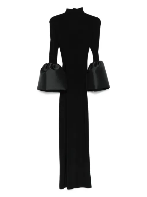 Atu Body Couture mock-neck bell-sleeve midi dress