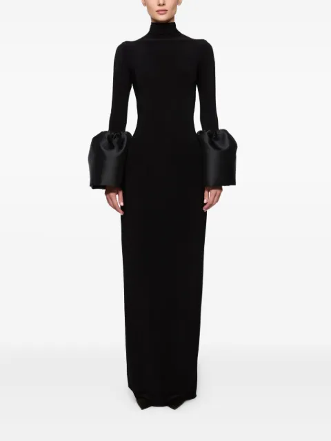 Atu Body Couture mock-neck bell-sleeve midi dress