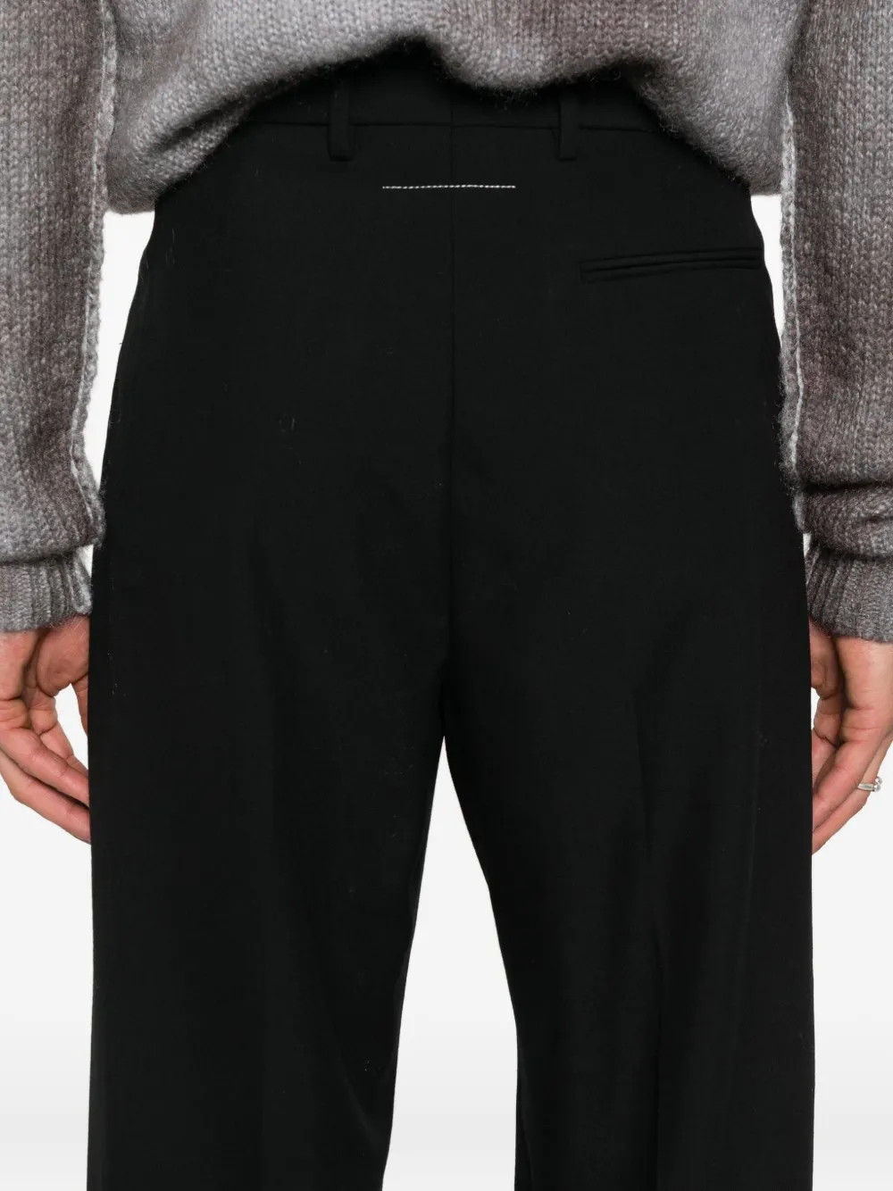 MM6 Maison Margiela Straight plooibroek Zwart