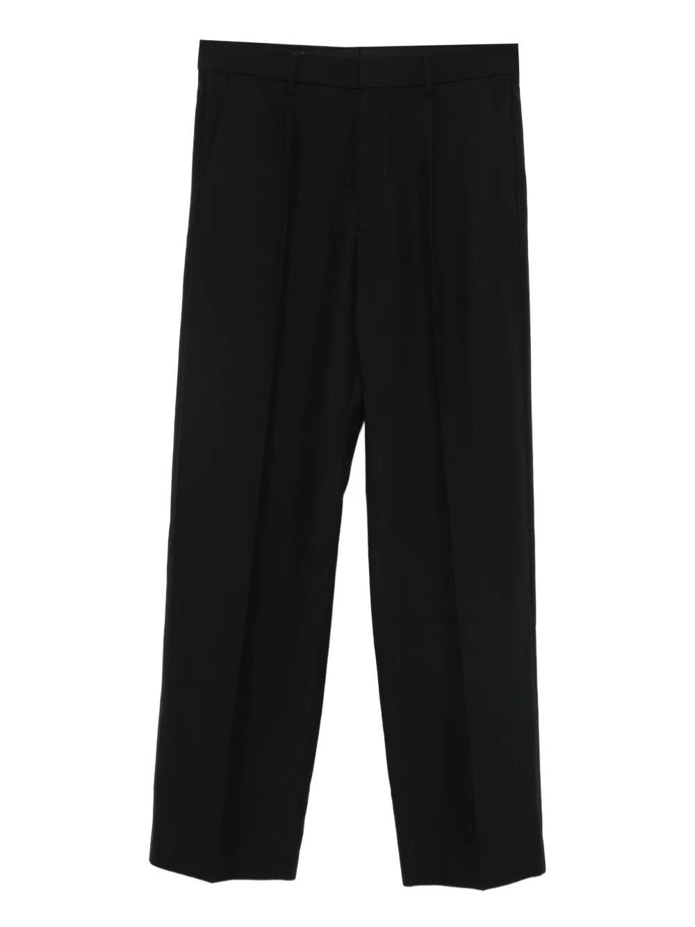 MM6 Maison Margiela pleated straight-leg trousers Zwart