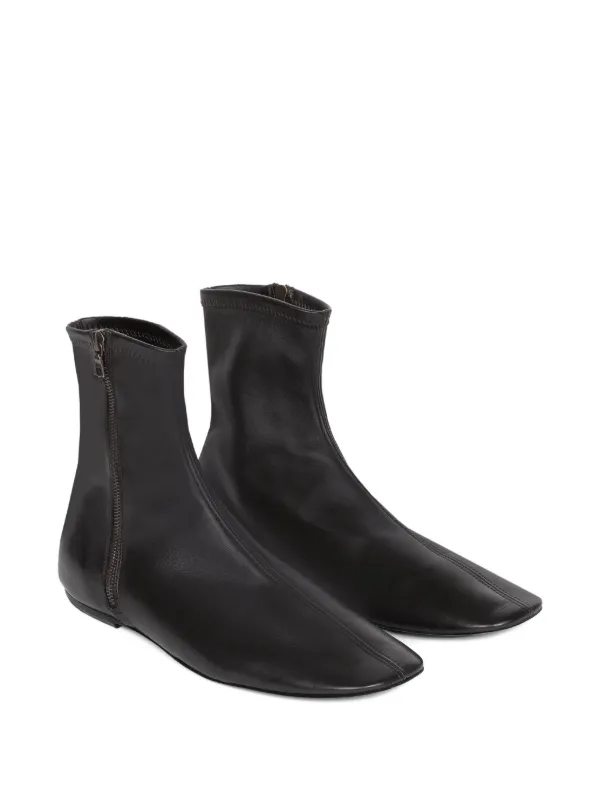 DRIES VAN NOTEN ジップ レザーブーツ | ブラック | FARFETCH JP
