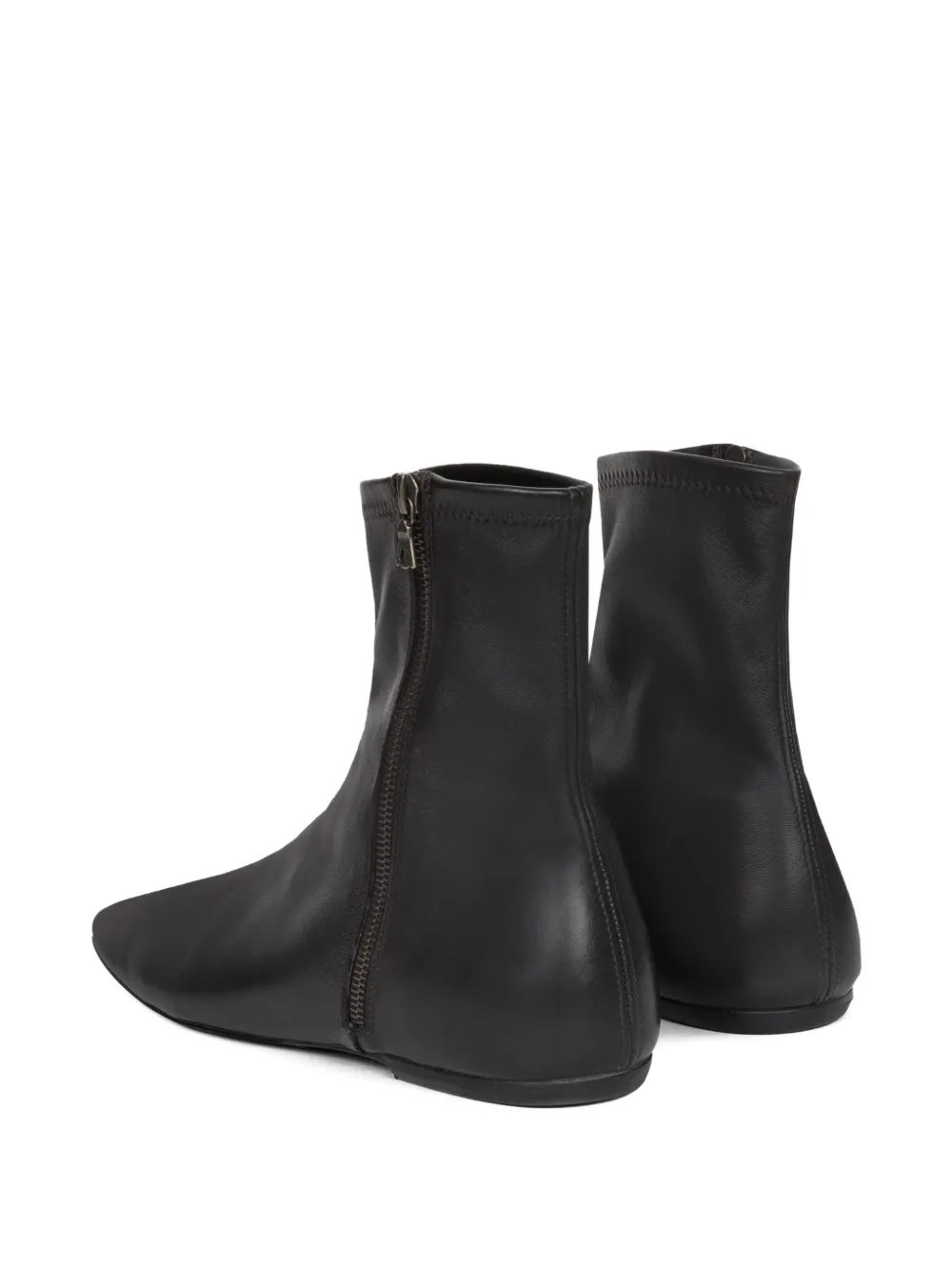 DRIES VAN NOTEN zip-fastening leather boots Zwart