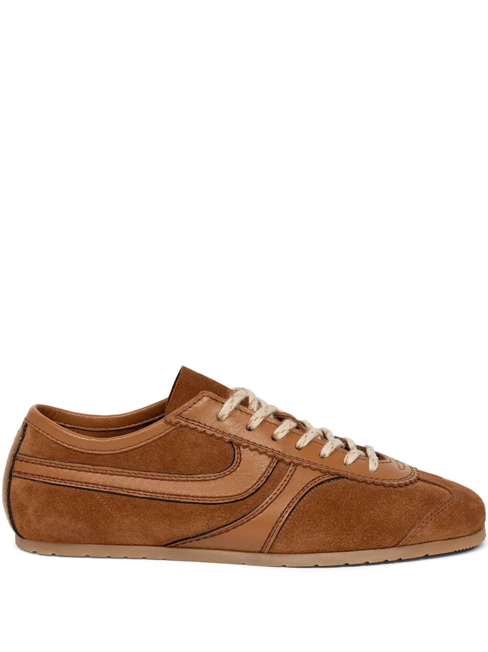 DRIES VAN NOTEN suede leather sneakers | Brown | Image 1