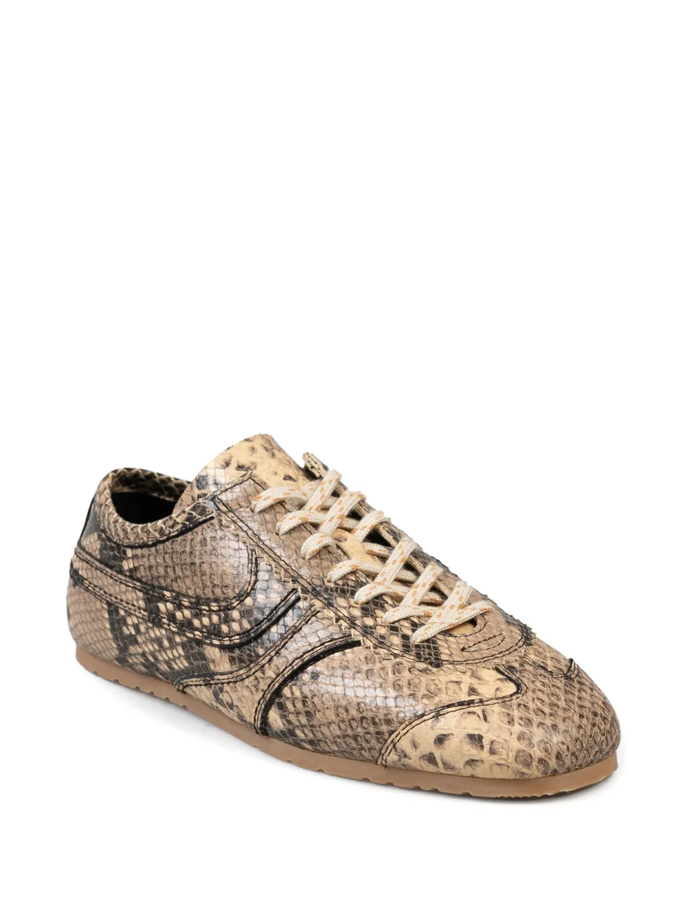 DRIES VAN NOTEN Kriss sneakers met slangenleer-effect - Beige