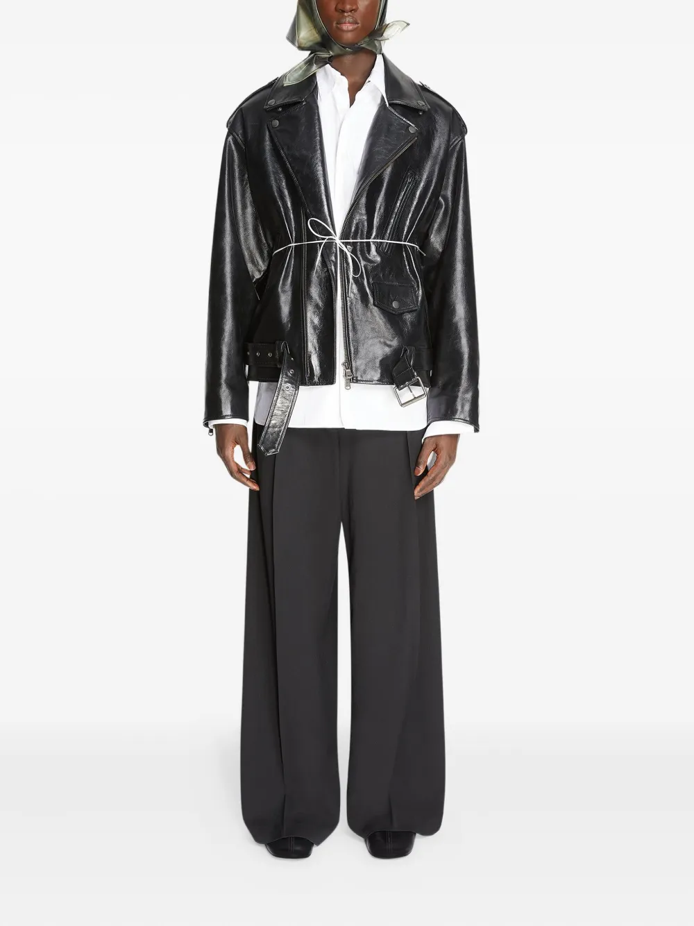 DRIES VAN NOTEN Geruite bandana - Groen