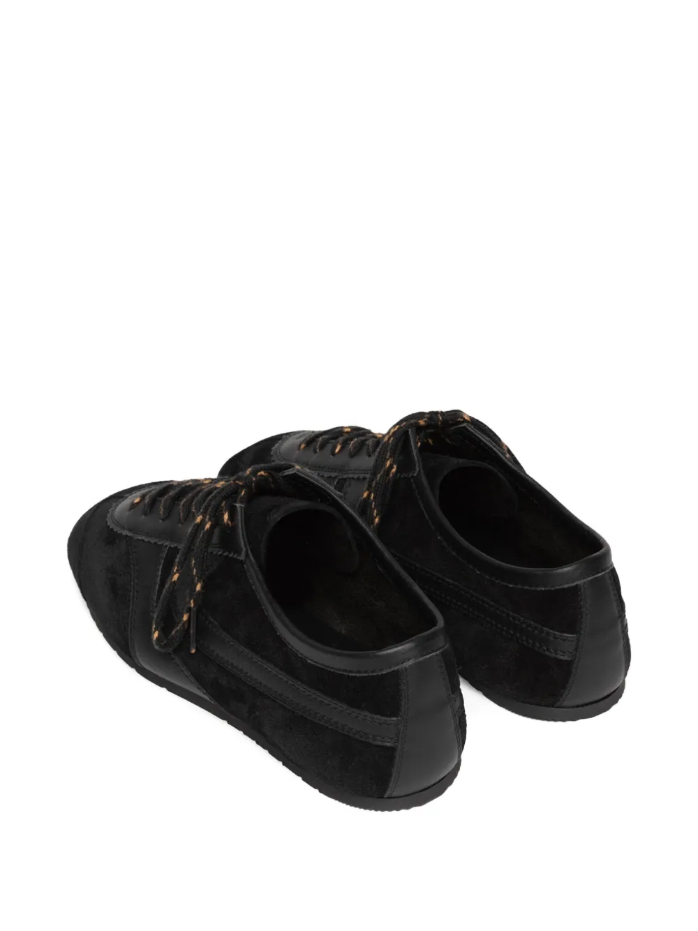 DRIES VAN NOTEN suede leather sneakers Black