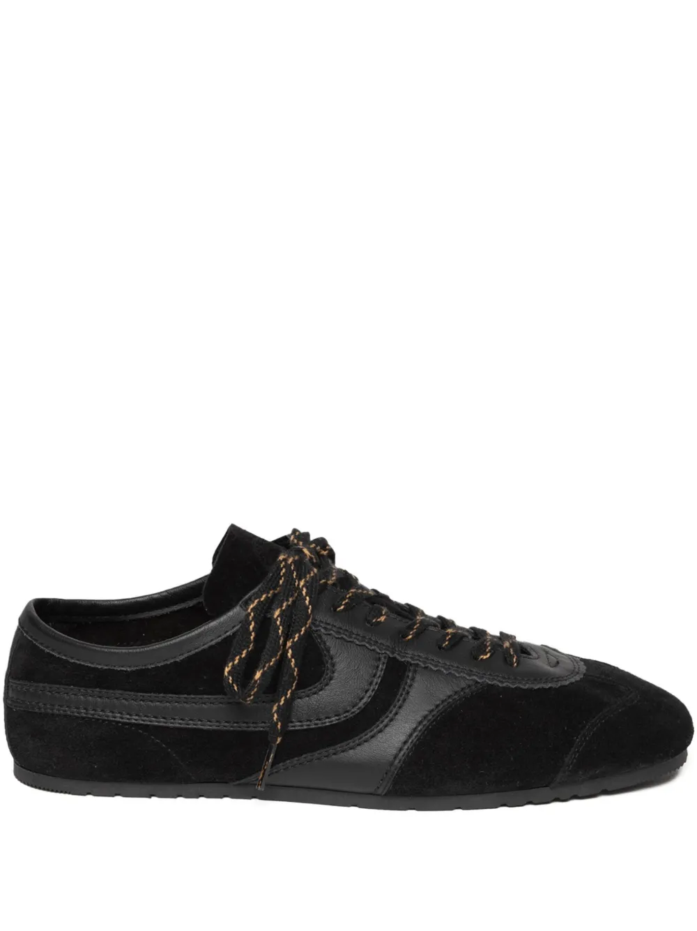 DRIES VAN NOTEN suede leather sneakers Black