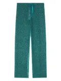 DRIES VAN NOTEN elasticated polka-dot trousers - Blue
