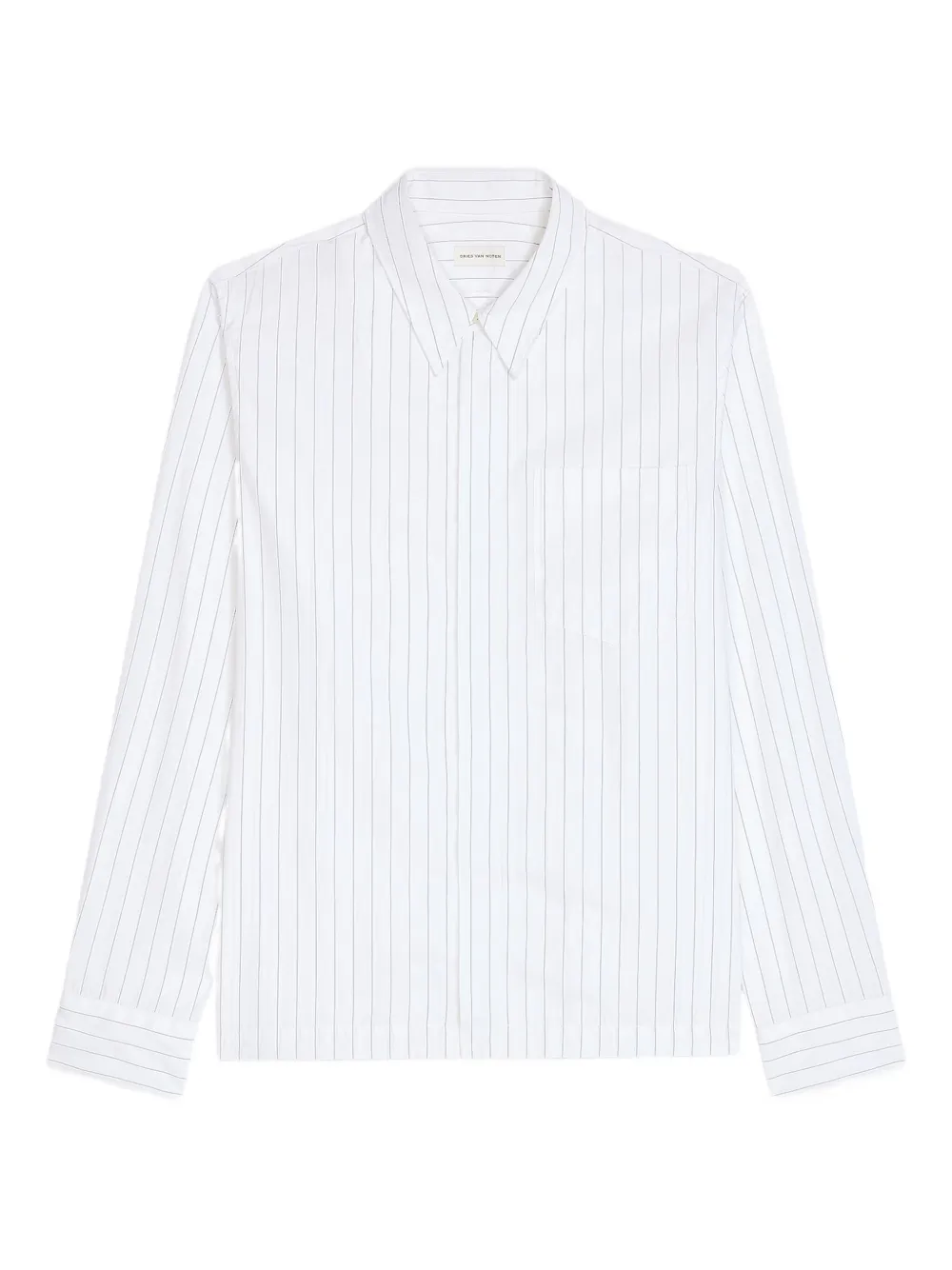 DRIES VAN NOTEN pinstripe cotton shirt | White | Image 1