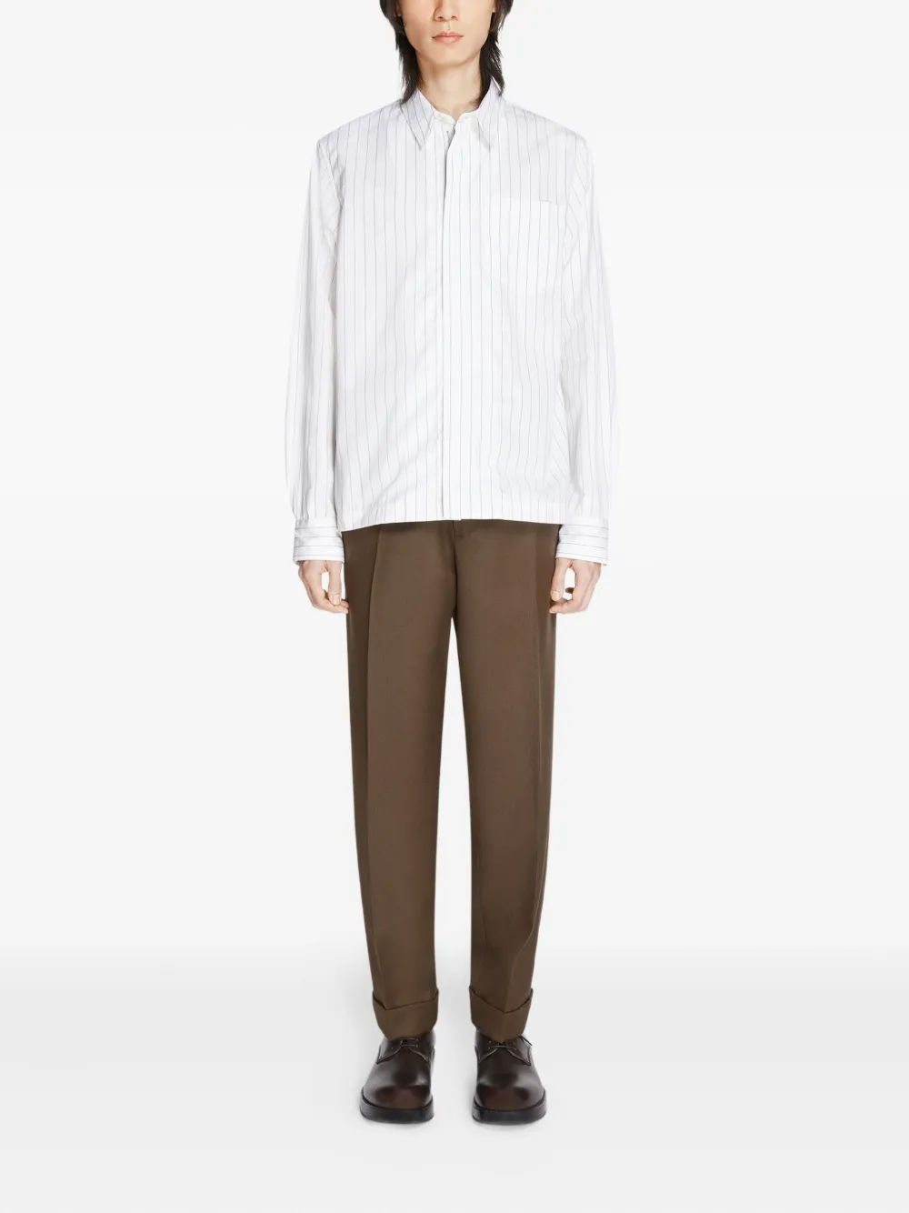 DRIES VAN NOTEN Overhemd met krijtstreep - Wit