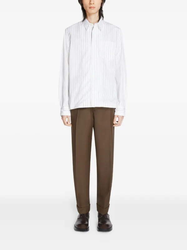DRIES VAN NOTEN ストライプ シャツ | ホワイト | FARFETCH JP
